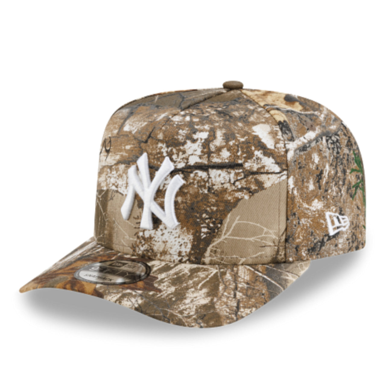 New Era New York Yankees 9FIFTY A-Frame Snapback Hat - Real Tree Camo front left view