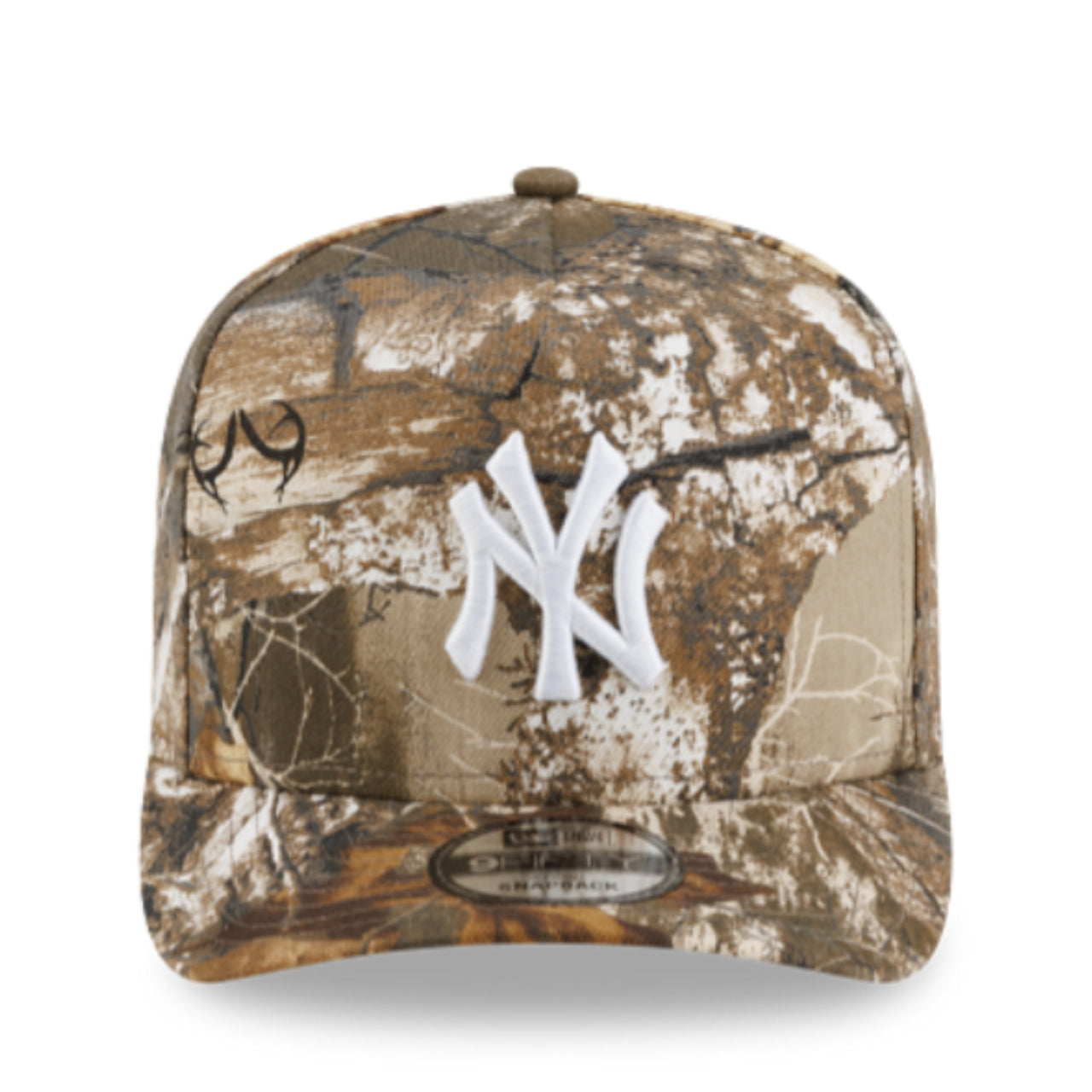 New Era New York Yankees 9FIFTY A-Frame Snapback Hat - Real Tree Camo front view