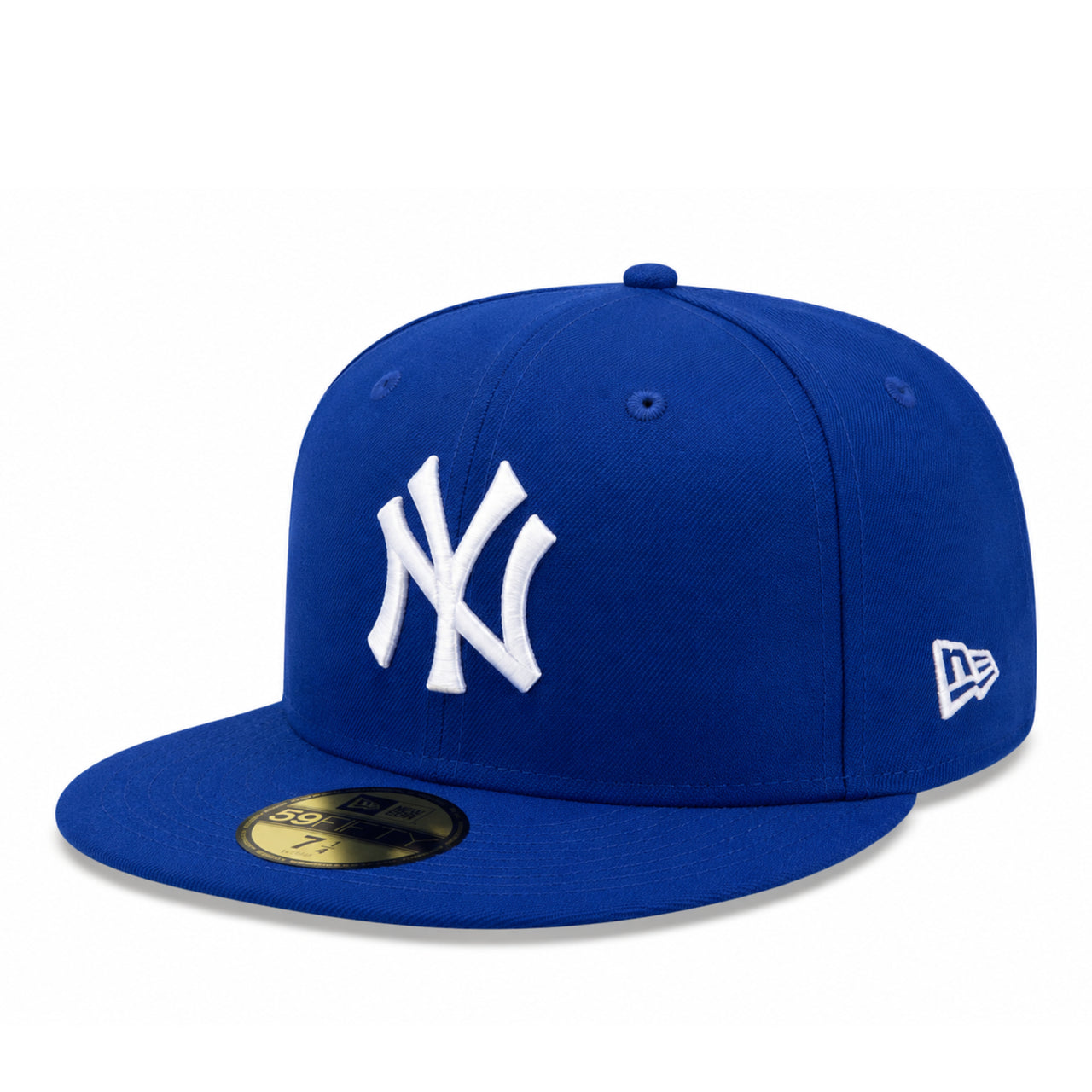 New Era New York Yankees NY Royal Blue 59FIFTY Fitted Hat front side view