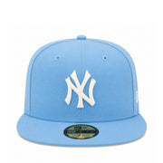New Era New York Yankees Sky Blue White 59FIFTY Fitted Hat front view