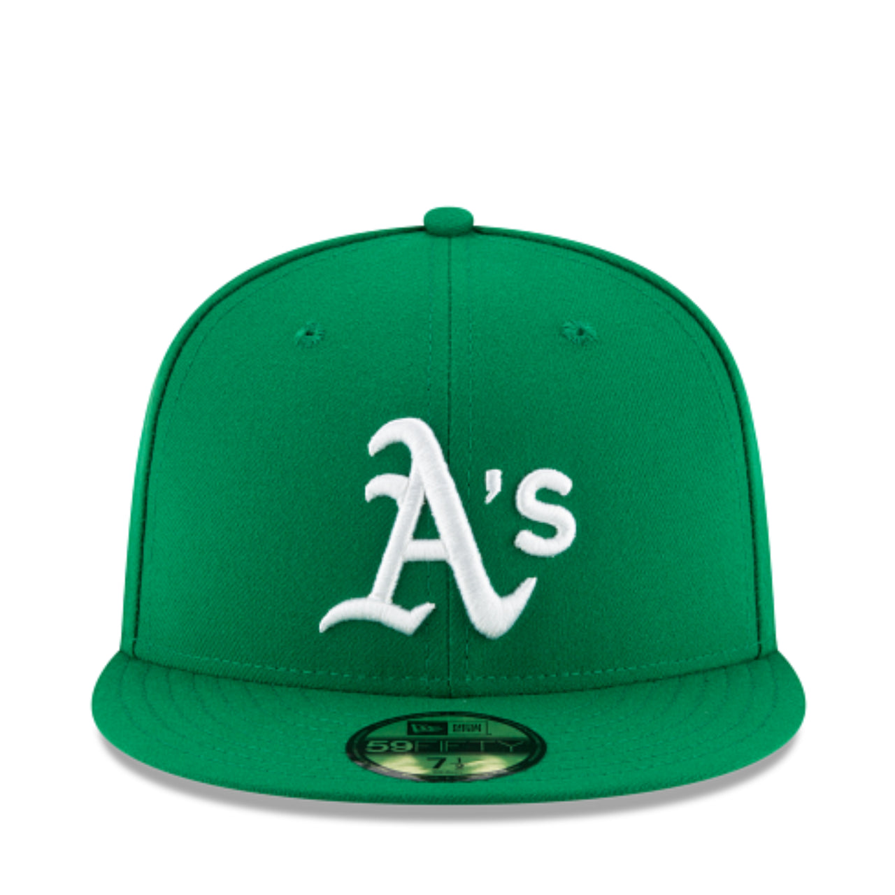 New Era Oakland Athletics A's Kelly Green On-Field 59FIFTY Fitted Hat front view