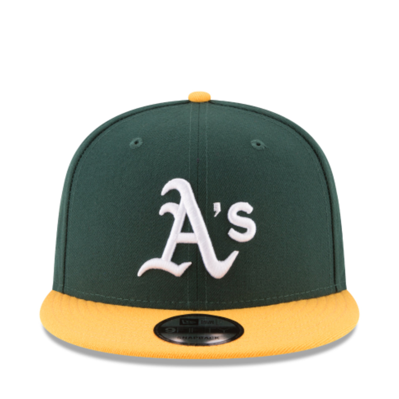 New Era Oakland Athletics A's 9FIFTY Snapback - Green/Yellow front view