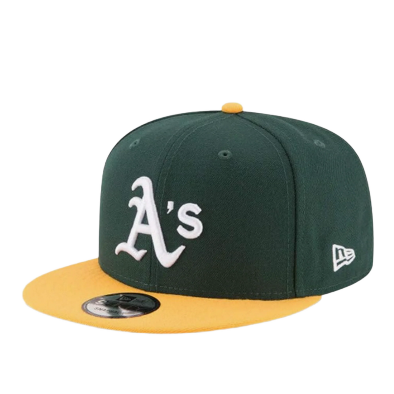 New Era Oakland Athletics A's 9FIFTY Snapback - Green/Yellow front left view