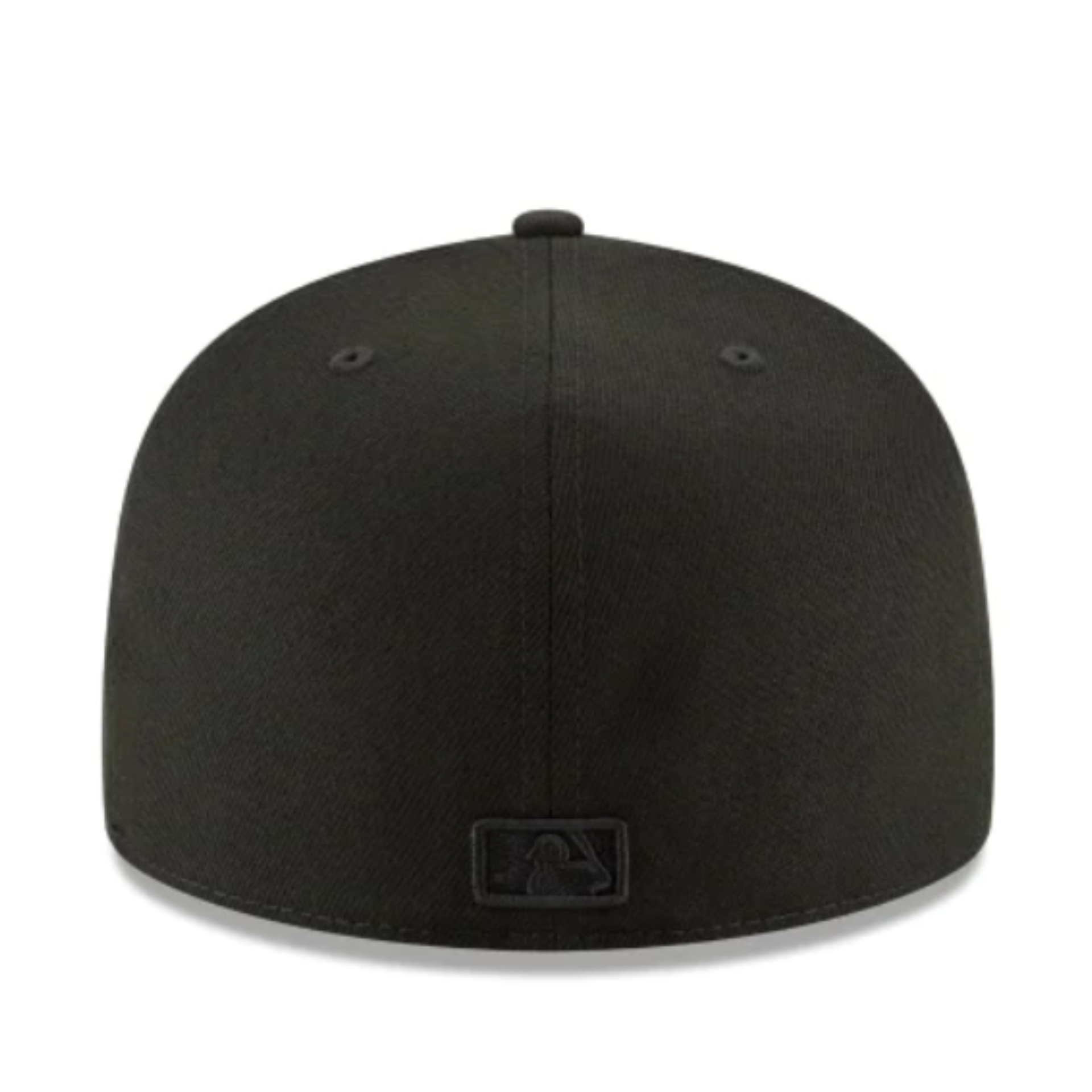 Back View of New Era Oakland Athletics A’s Black on Black 59FIFTY Fitted Hat