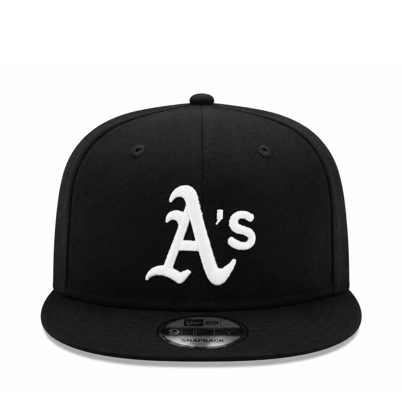 New Era Oakland Athletics A's Black White 9FIFTY Snapback front view