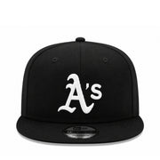 New Era Oakland Athletics A's Black White 9FIFTY Snapback front view