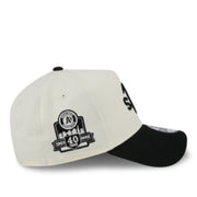 New Era Oakland Athletics Upside Down Chrome Black 9FORTY A-FRAME Snapback Hat right side view
