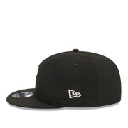 New Era Philadelphia Phillies Black White 9FIFTY Snapback Hat left side view