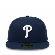 New Era Philadelphia Phillies Midnight Navy 59FIFTY Fitted Hat front view