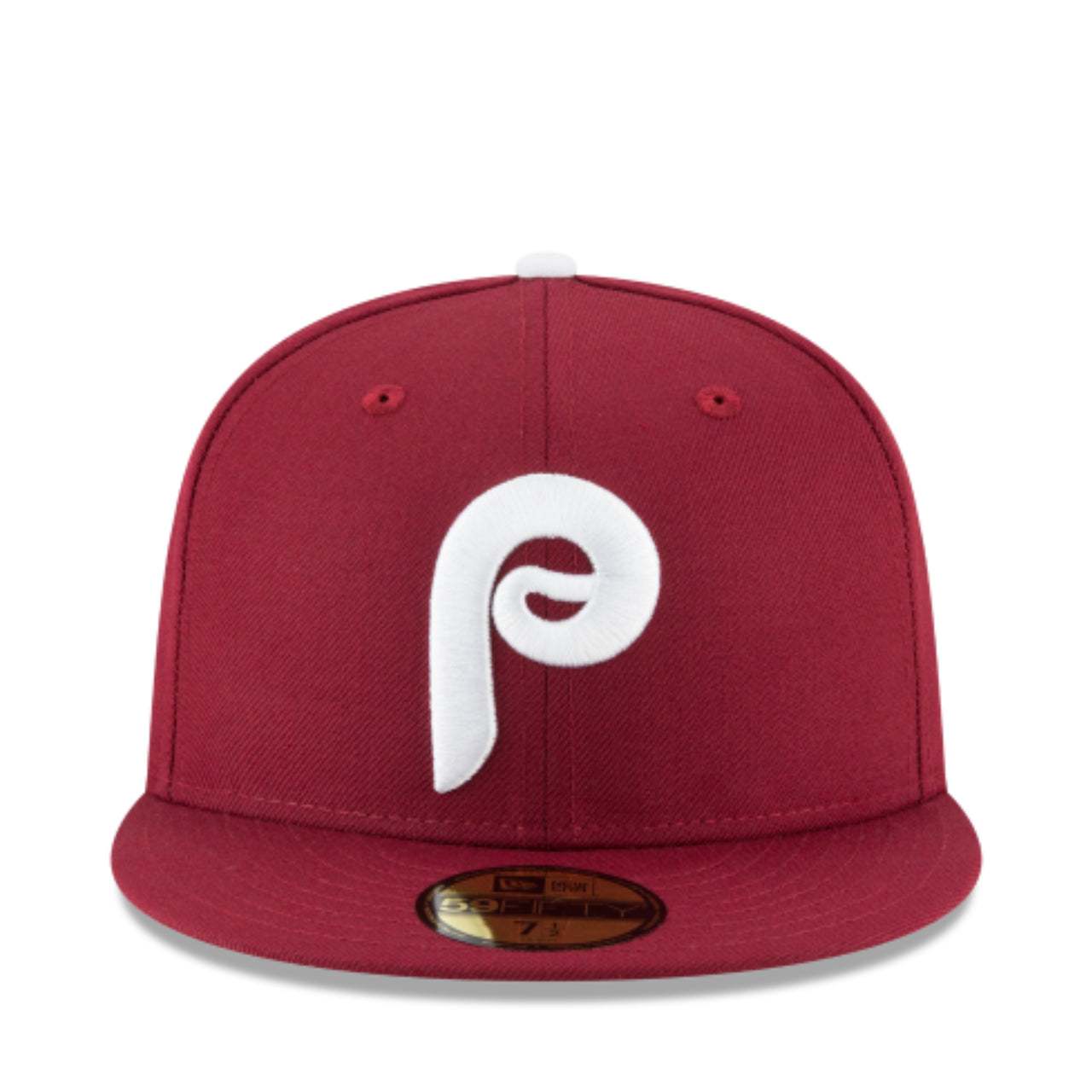 New Era Philadelphia Phillies Maroon 1970 Cooperstown 59FIFTY Hat front view