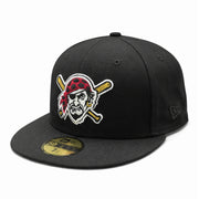 New Era Pittsburgh Pirates 1997 Black 59FIFTY Fitted Hat front side view