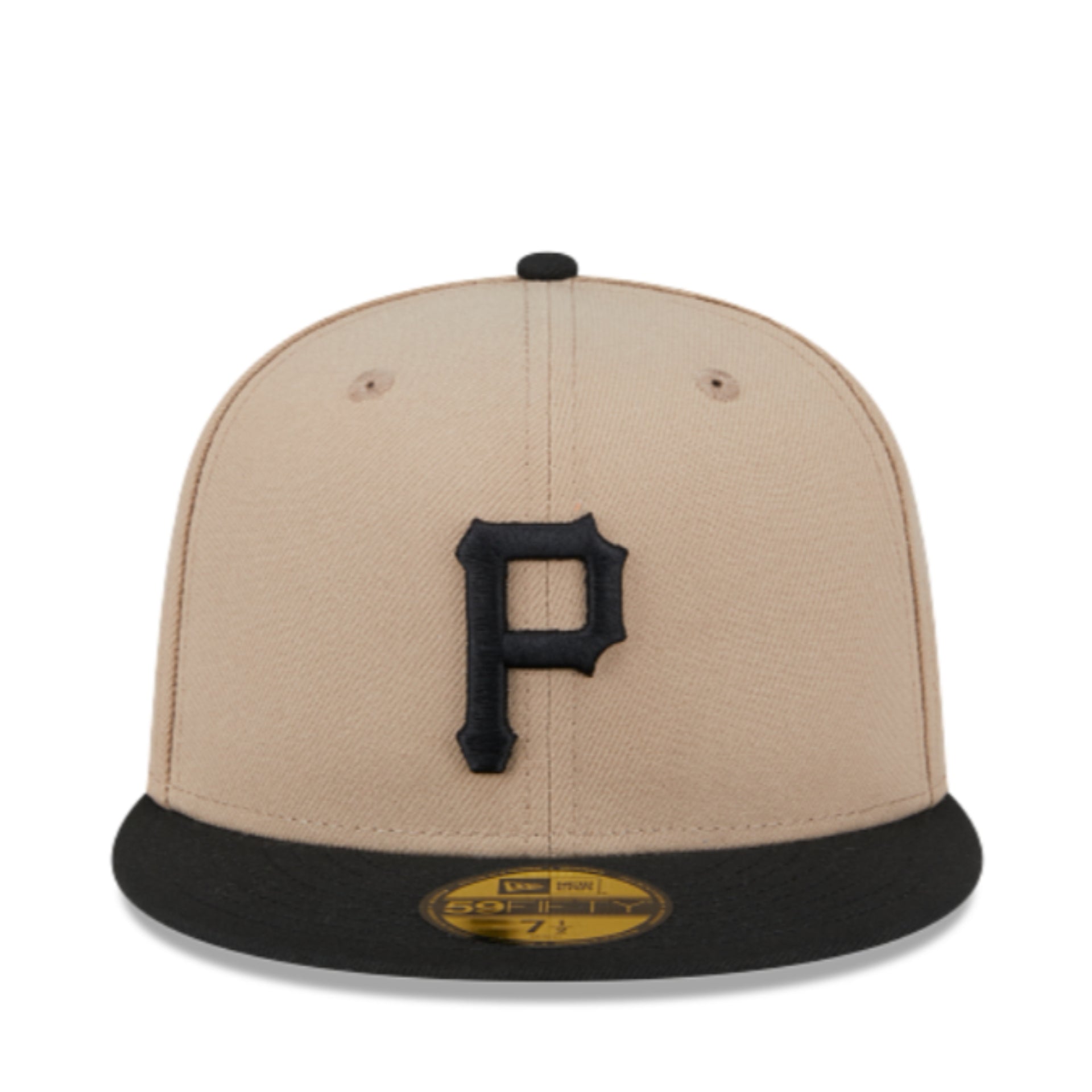 New Era Pittsburgh Pirates 59FIFTY Fitted Hat - Camel Black front view