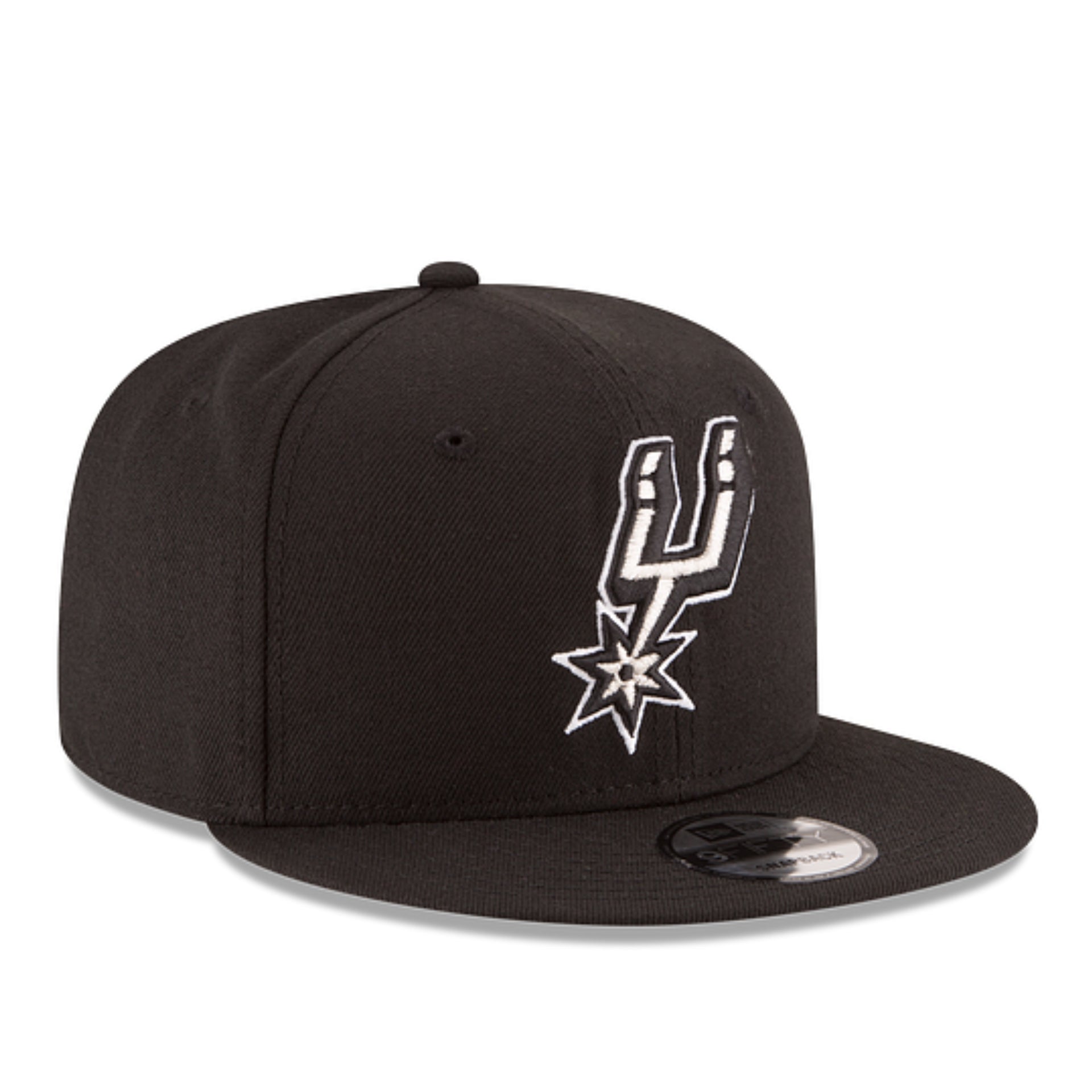 New Era NBA San Antonio Spurs 9Fifty Snapback Hat - Black right front hat