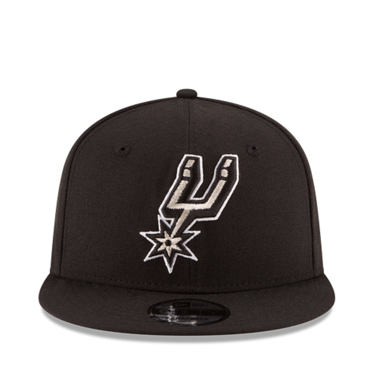 New Era NBA San Antonio Spurs 9Fifty Snapback Hat - Black front view