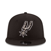 New Era NBA San Antonio Spurs 9Fifty Snapback Hat - Black front view