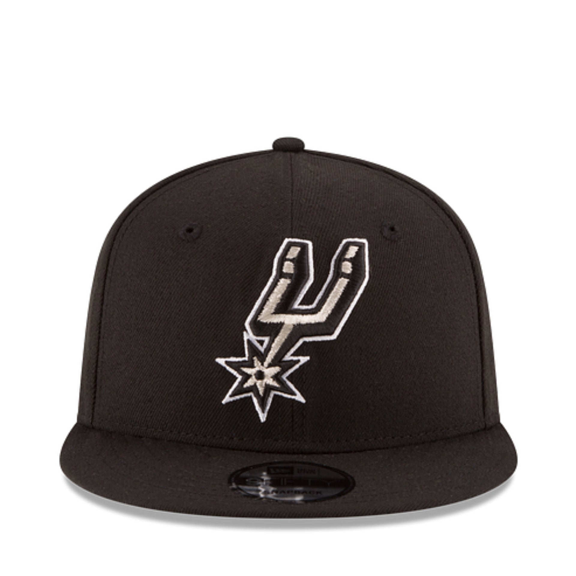 New Era NBA San Antonio Spurs 9Fifty Snapback Hat - Black front view