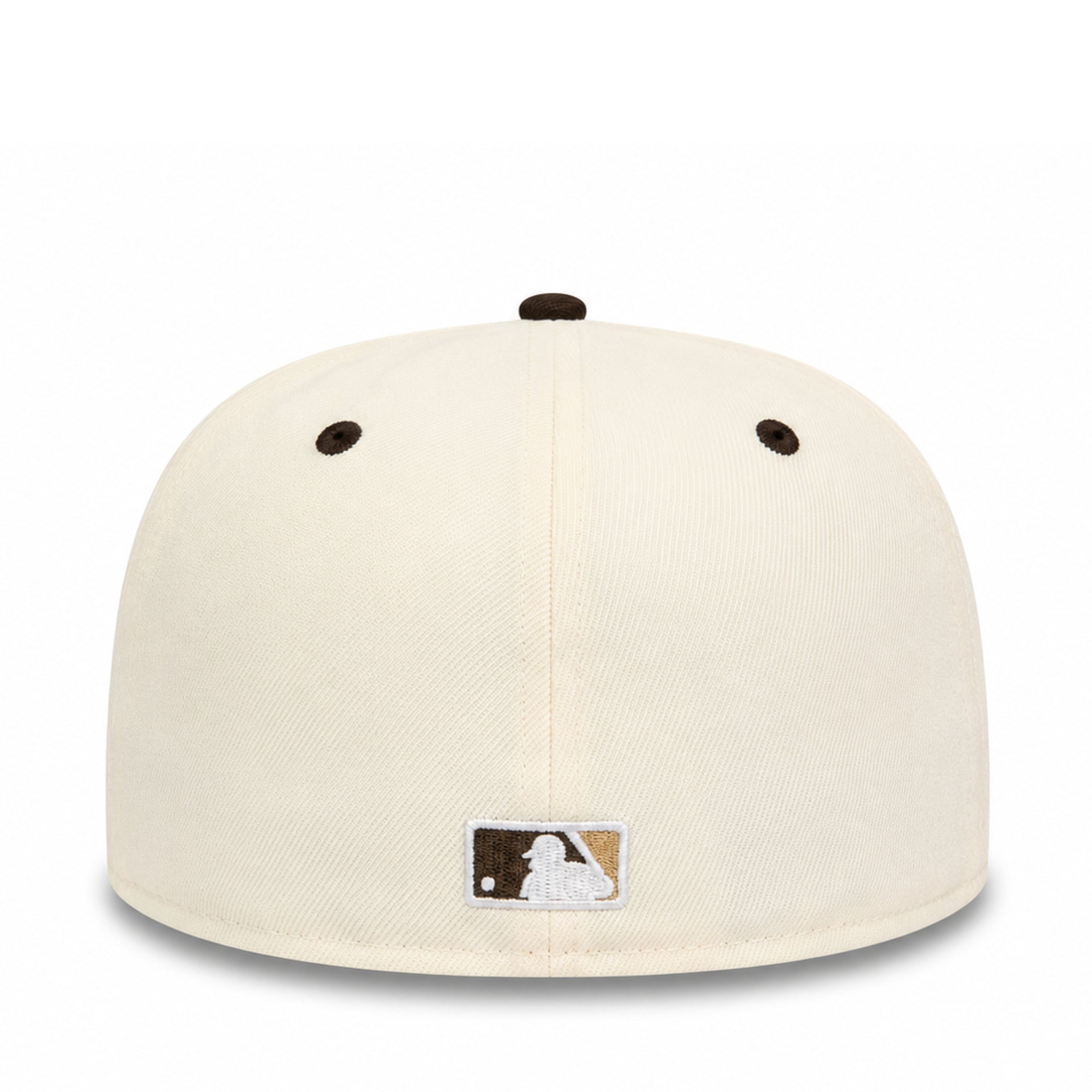 Baseball cap with a logo on the back against a white background