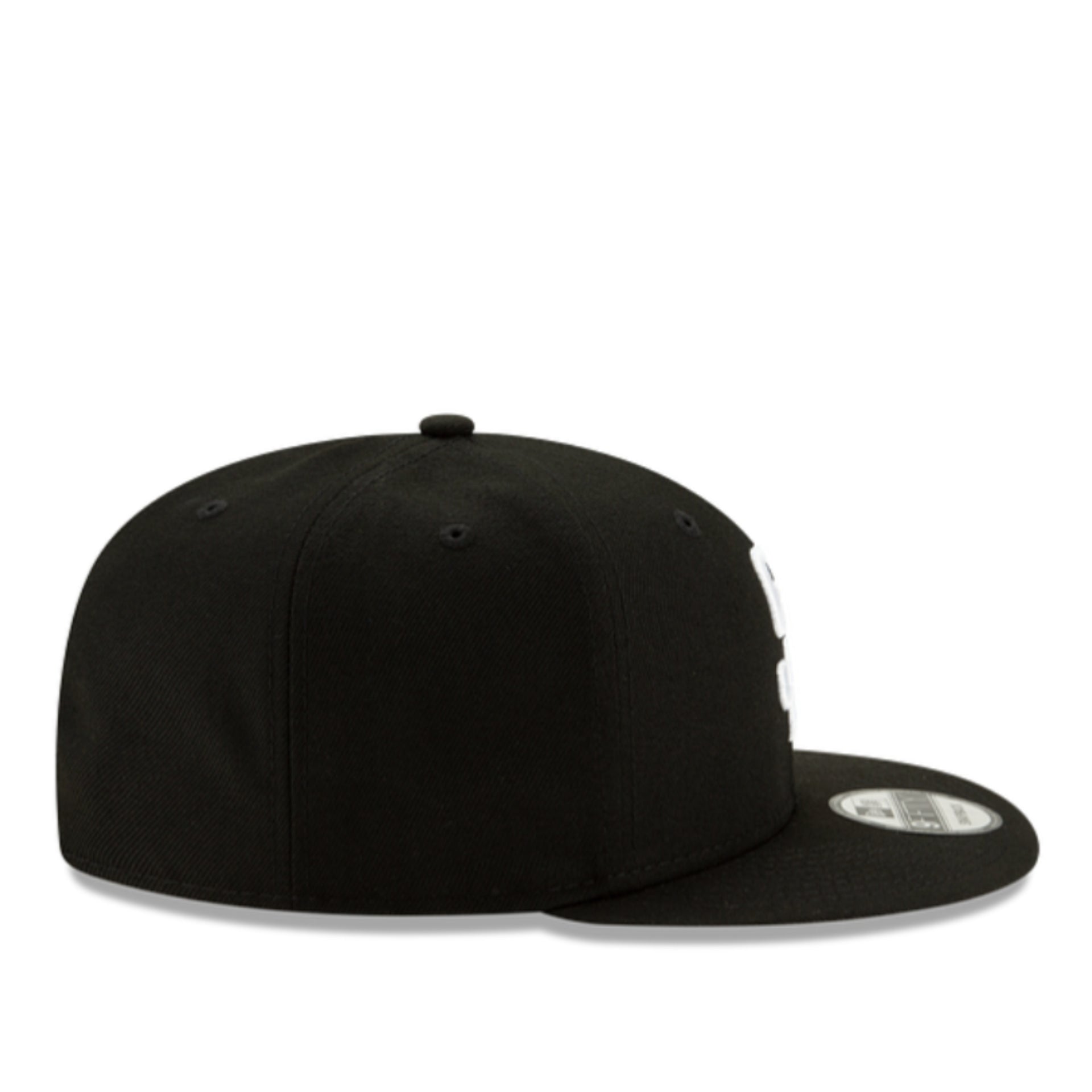 New Era San Diego Padres Black White 9FIFTY Snapback Hat right side view