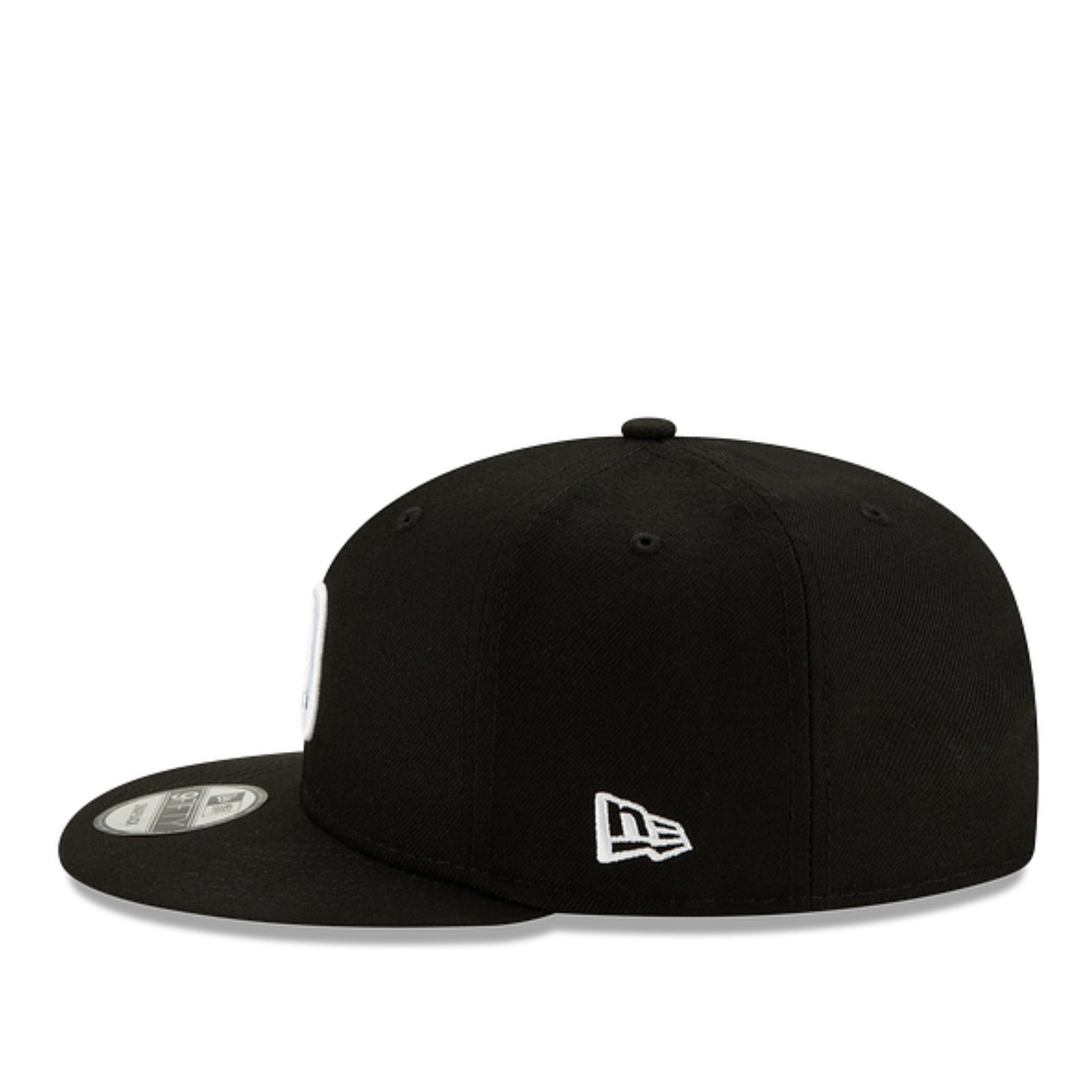 New Era San Diego Padres 9FIFTY Snapback Hat - Black White side view