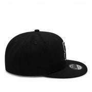 New Era San Diego Padres 9FIFTY Snapback Hat - Black White Outlined right side view