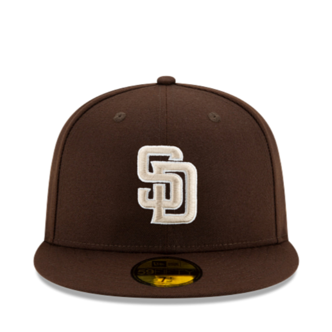 New Era San Diego Padres SD Brown Beige On-Field 59FIFTY Fitted Hat front view