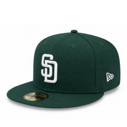 New Era  San Diego Padres Dark Green 59Fifty Fitted Hat front left angle view