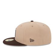 New Era San Diego Padres Khaki Brown 59FIFTY Fitted Hat left side view