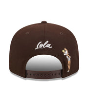 New Era San Diego Padres Lola Bunny Swing Looney Tunes 9FIFTY Snapback Hat Brown back view