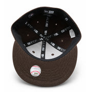 New Era INFANT My First San Diego Padres Brown 59FIFTY Fitted Hat under visor view