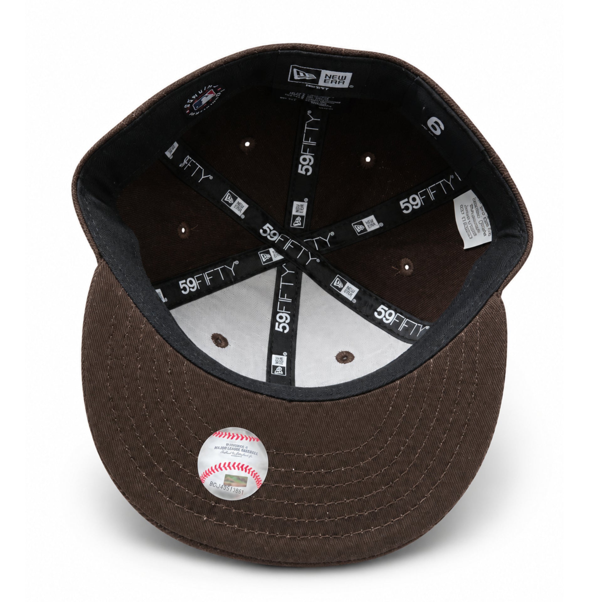 New Era INFANT My First San Diego Padres Brown 59FIFTY Fitted Hat under visor view