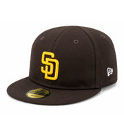 New Era INFANT My First San Diego Padres Brown 59FIFTY Fitted Hat front angle view
