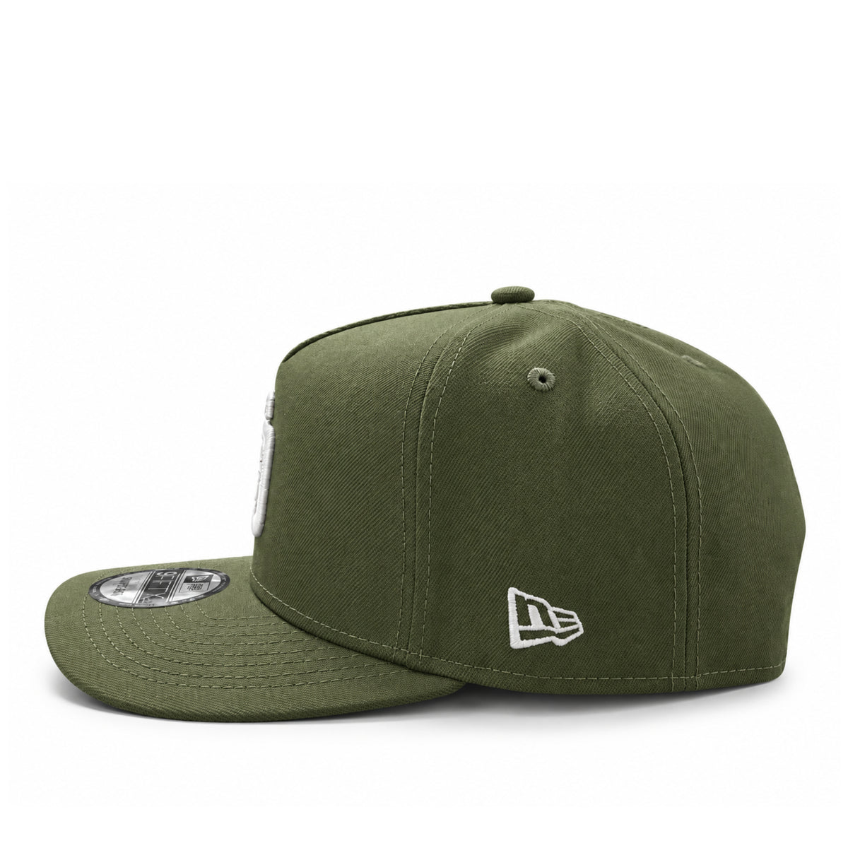 New Era San Diego Padres Olive Green 9FIFTY A-Frame Snapback Hat side view