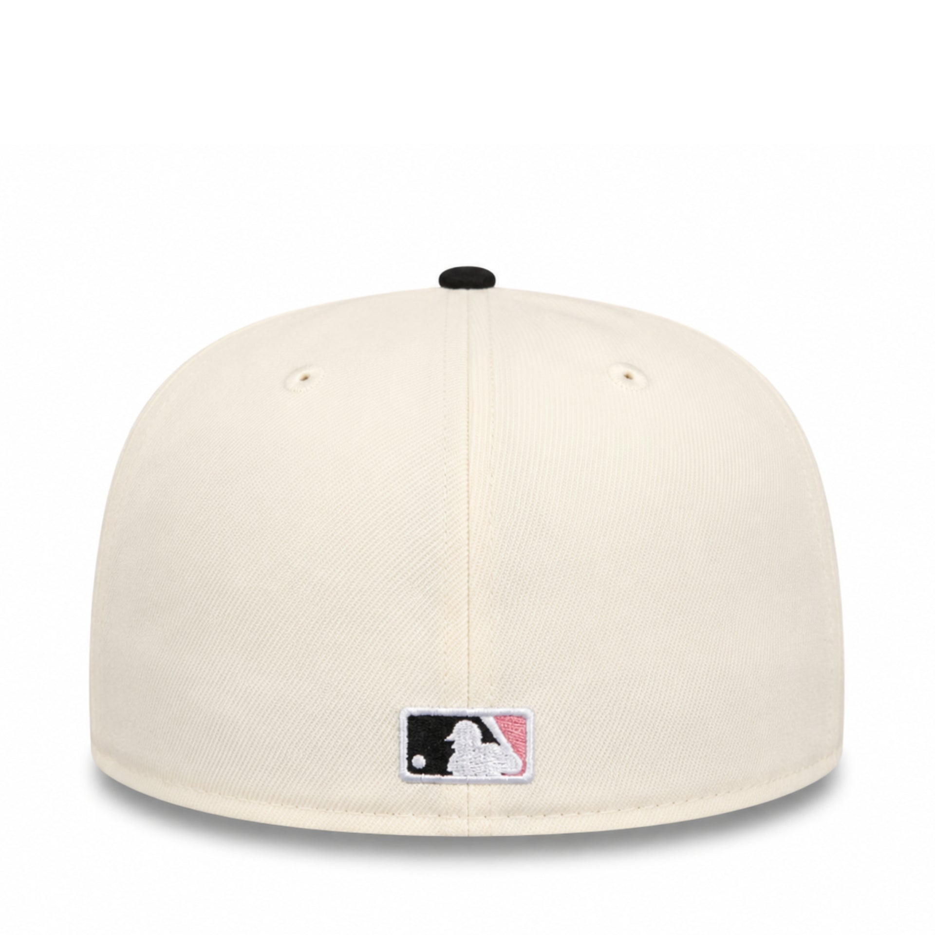 Baseball cap with a logo on the back against a white background