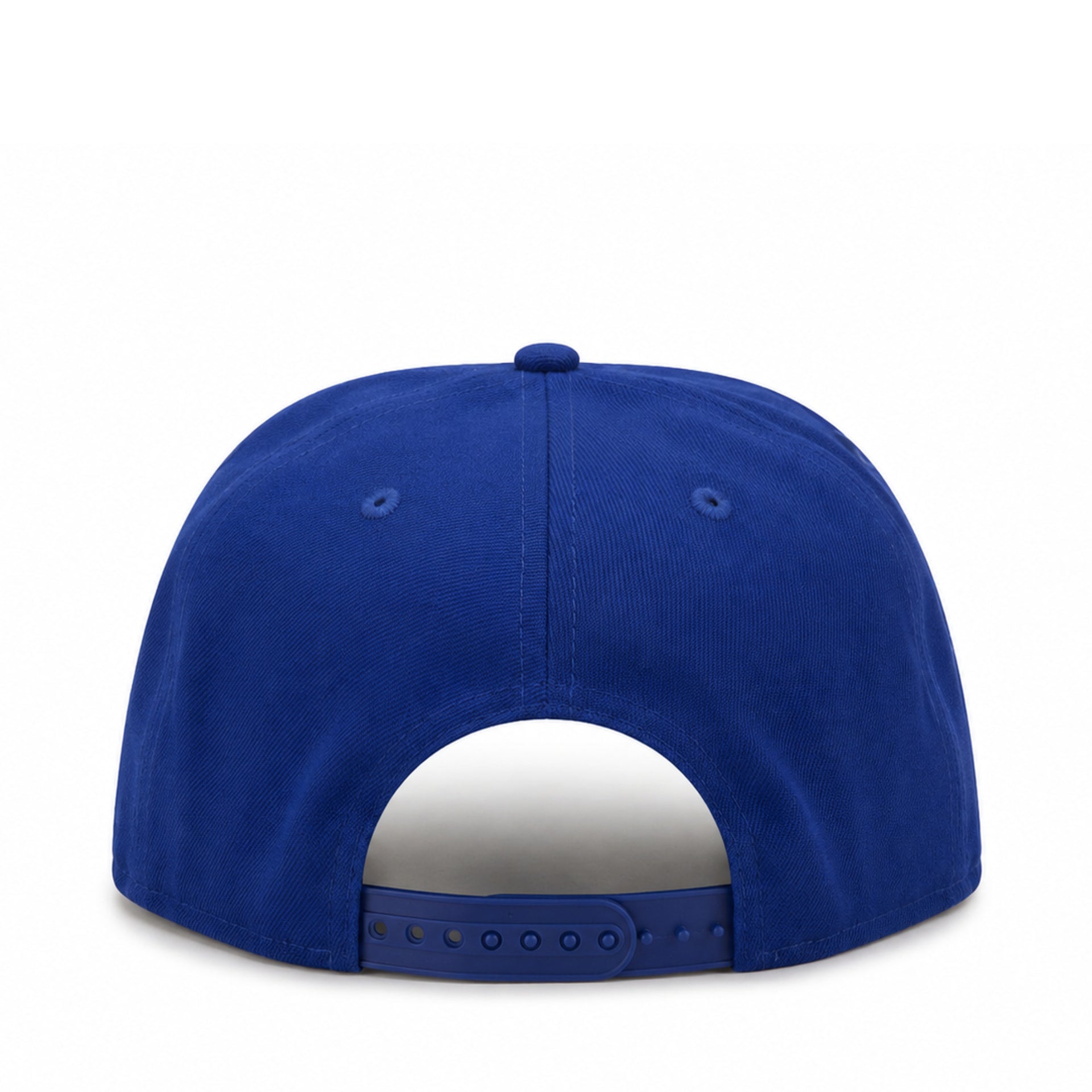 Back view of San Diego Padres Royal Blue 9FIFTY Snapback Hat with adjustable snapback closure