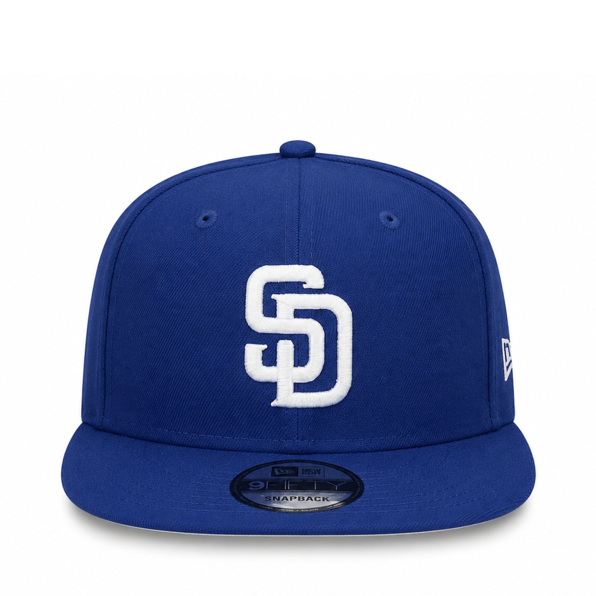 front view of San Diego Padres Royal Blue 9FIFTY Snapback Hat by New Era