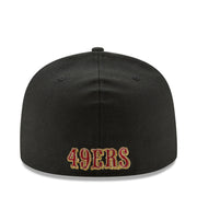 New Era San Francisco 49ers SF 59FIFTY Fitted Cap Black Red Logo back view