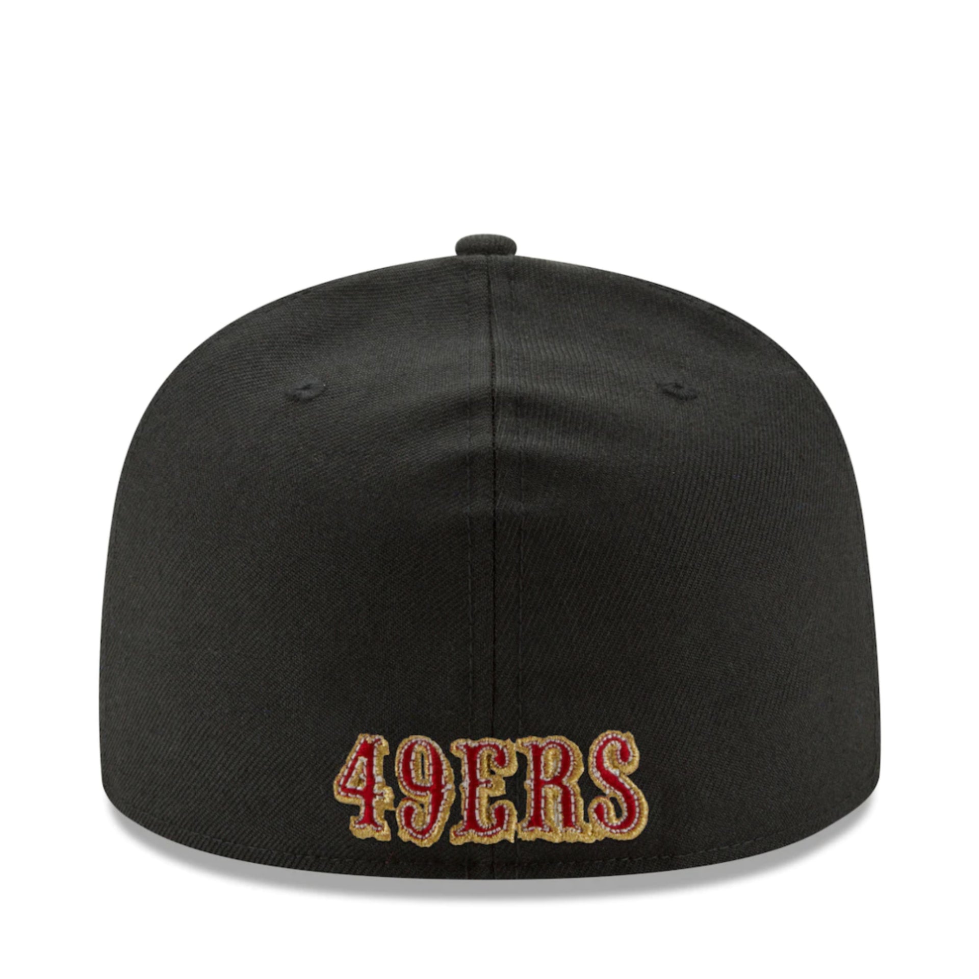 New Era San Francisco 49ers SF 59FIFTY Fitted Cap Black Red Logo back view