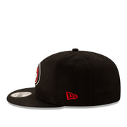 New Era San Francisco 49ers Black 9Fifty Snapback Hat side view