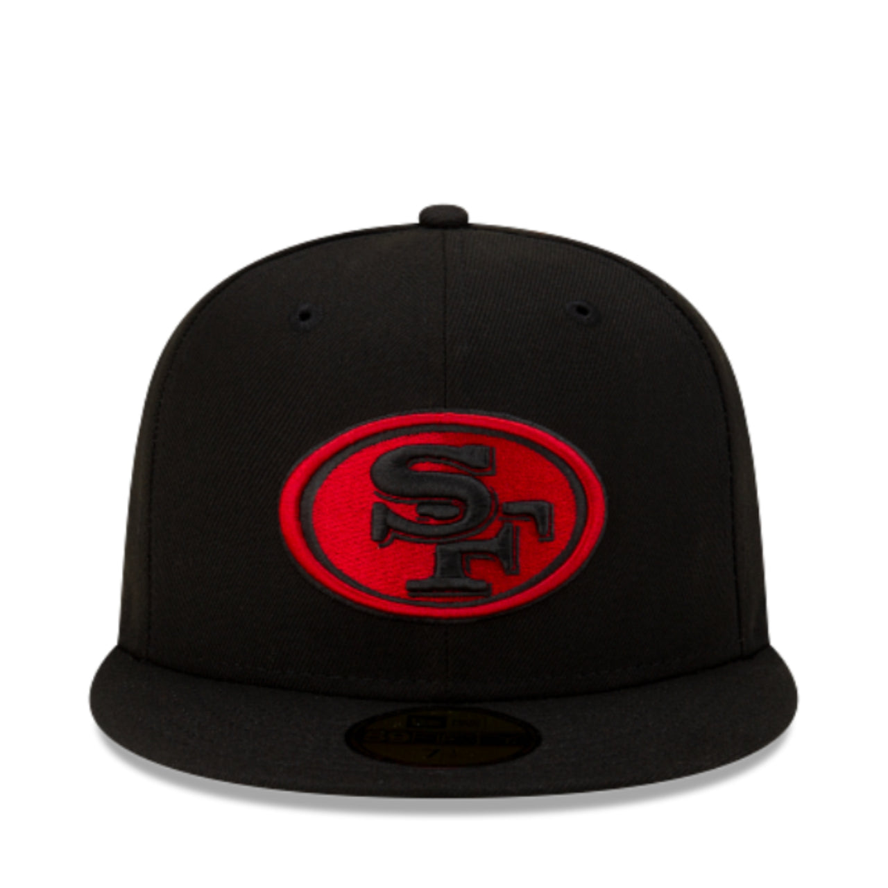 New Era San Francisco 49ers 59FIFTY Fitted Cap Black Red front view