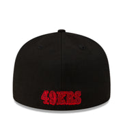 New Era San Francisco 49ers 59FIFTY Fitted Cap Black Red back view