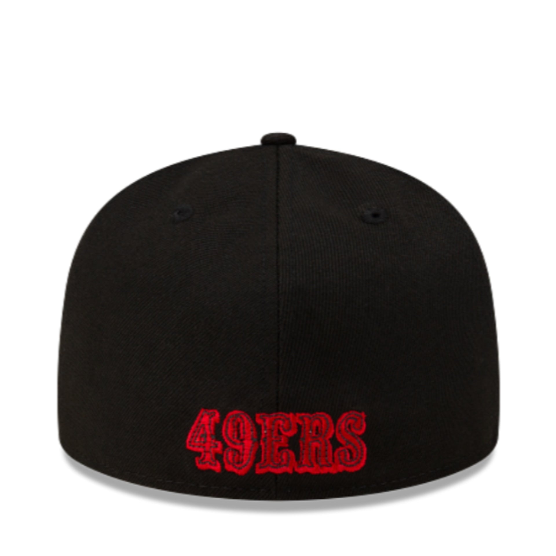 New Era San Francisco 49ers 59FIFTY Fitted Cap Black Red back view