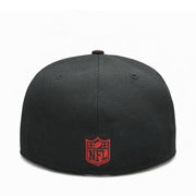 New Era San Francisco 49ers 60 Season Side Patch 59FIFTY Fitted Cap Black Red Outlined back view