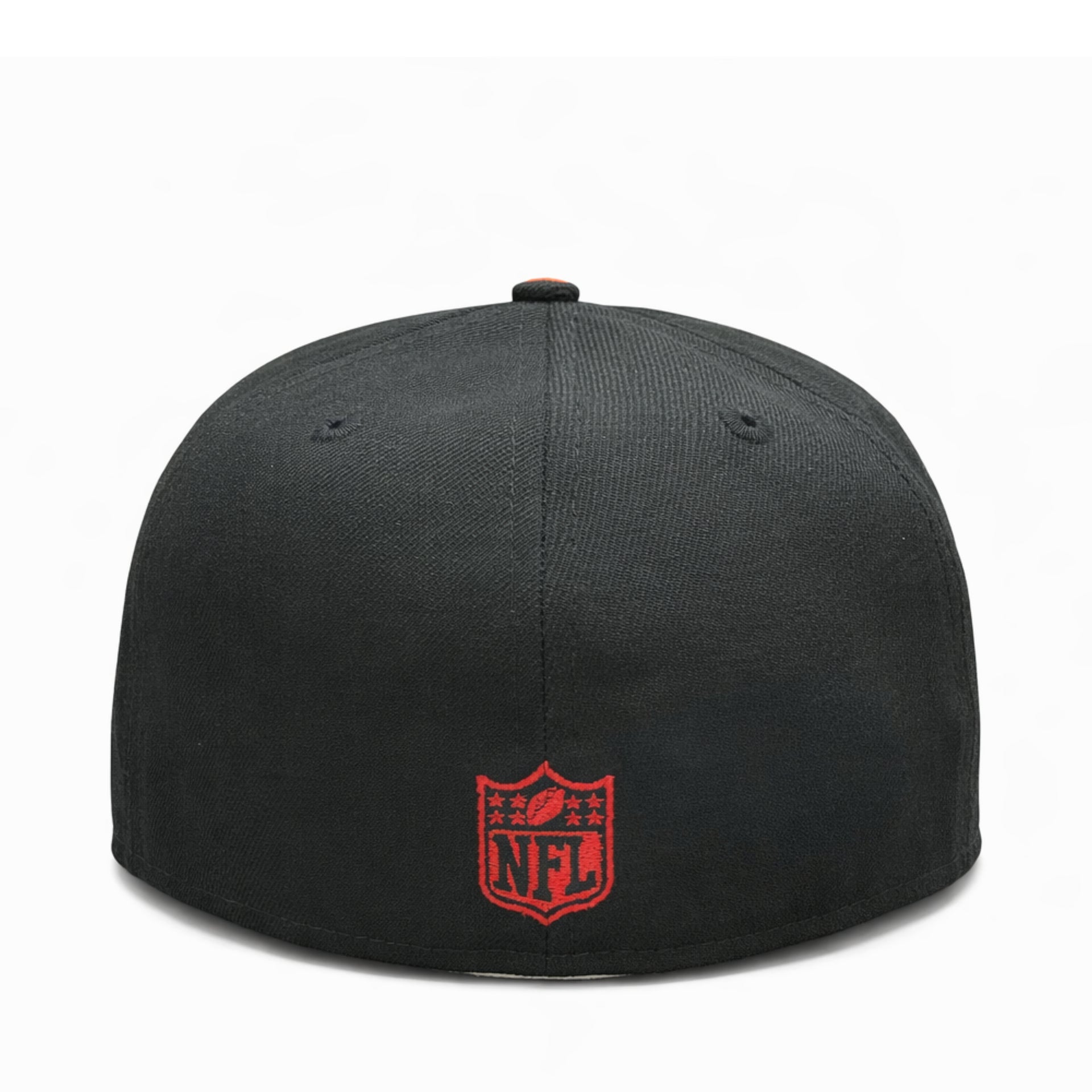 New Era San Francisco 49ers 60 Season Side Patch 59FIFTY Fitted Cap Black Red Outlined back view