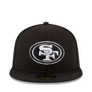 New Era San Francisco 49ers SF 59FIFTY Fitted Cap Black White front view