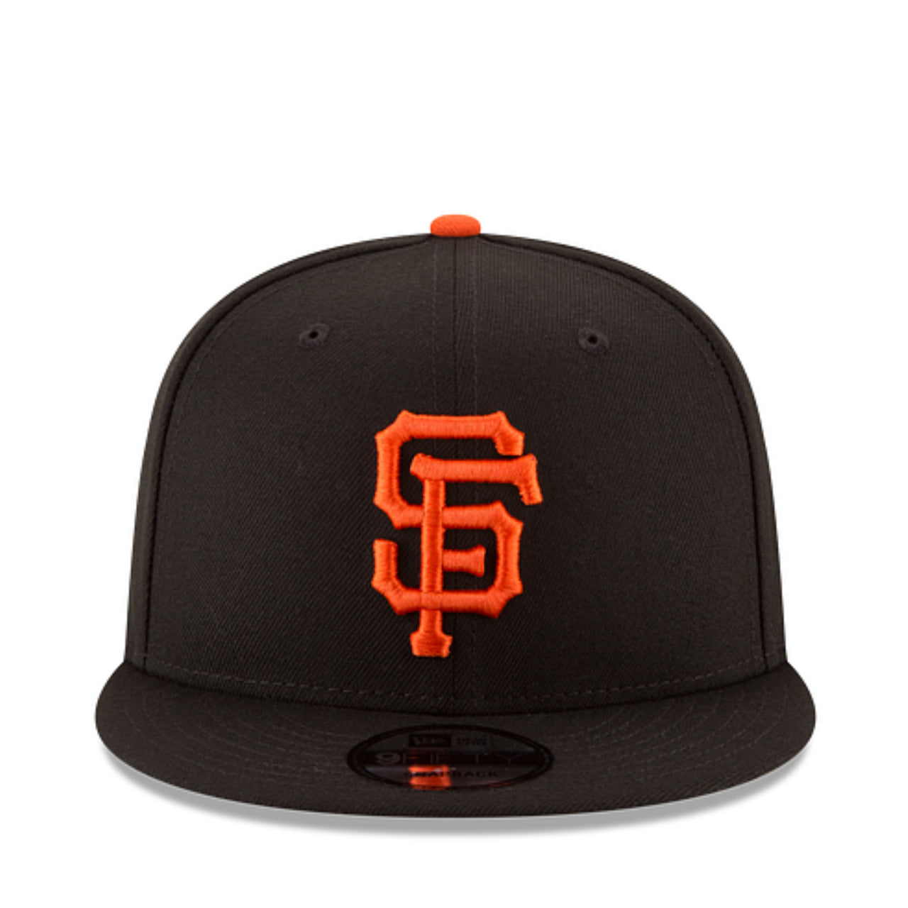 New Era San Francisco Giants SF 9FIFTY Snapback Hat - Black front view