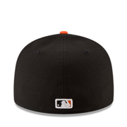 Back View of New Era YOUTH San Francisco Giants SF Black 59FIFTY Fitted Hat