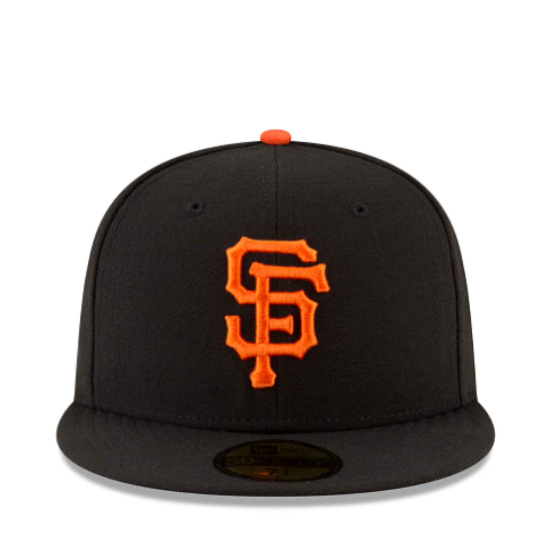 Front View of New Era YOUTH San Francisco Giants SF Black 59FIFTY Fitted Hat
