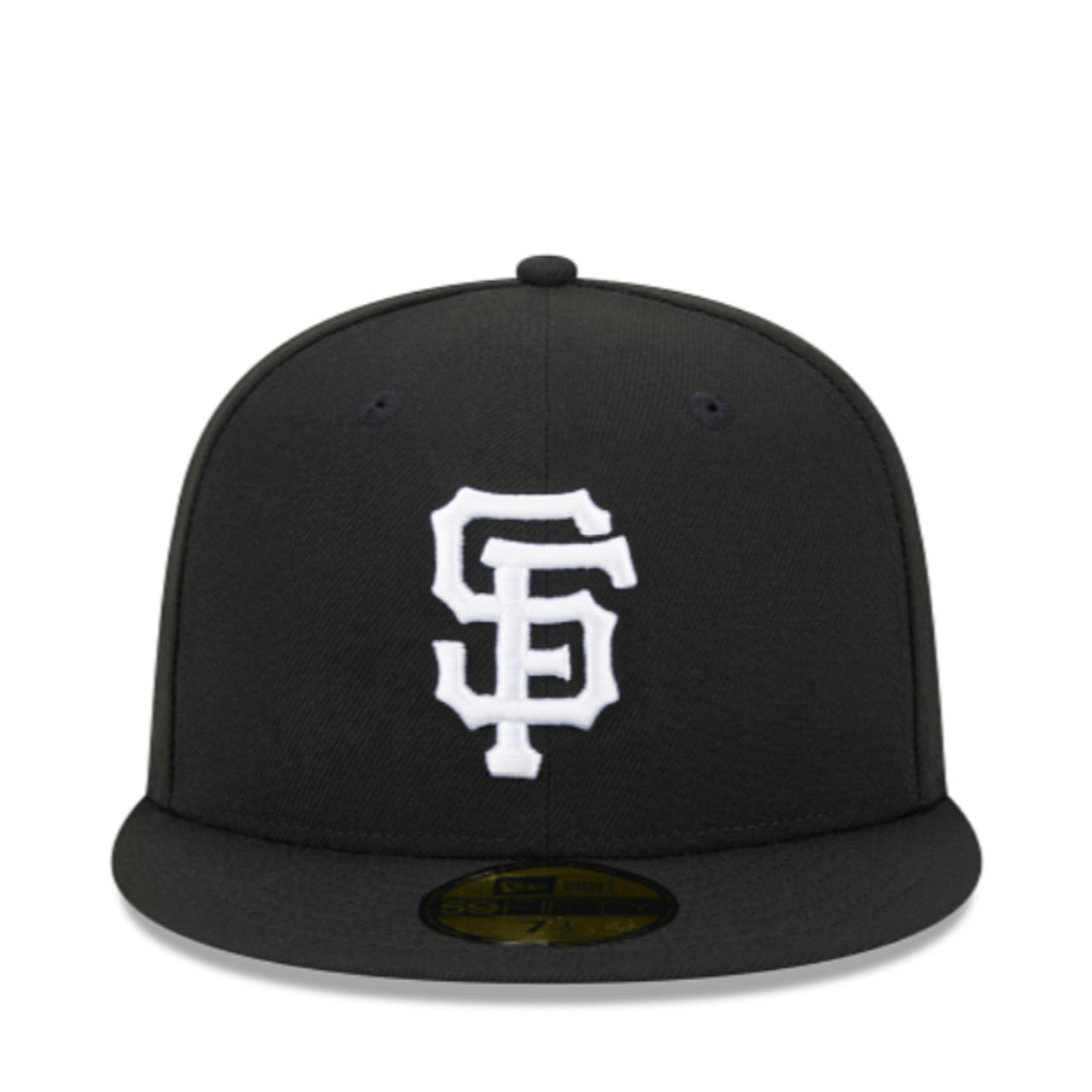 New Era San Francisco Giants Black White 59FIFTY Fitted Hat front view