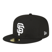 New Era MLB San Francisco Giants SF 59FIFTY Fitted Men's Hat Black/White front left view