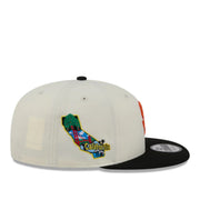 New Era San Francisco Giants SF Localized 9FIFTY Snapback Hat - Chrome/Black 2 Tone side patch view